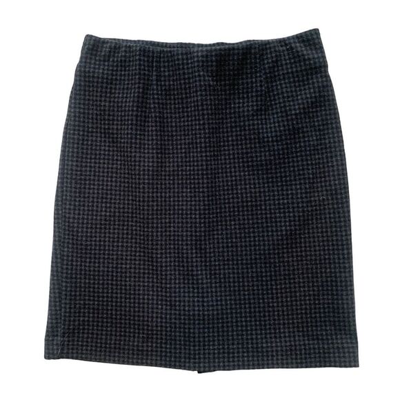 J JILL PETITE Mini Houndstooth Stretch Ponte Knit Straight Pencil Skirt XS - Picture 2 of 8